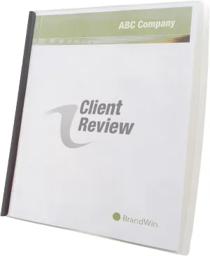 GBC Quartet Slide 'n Bind Frosted Report Covers, Clear, 10 Covers per Pack (W67504)