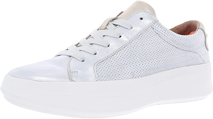 Gentle Souls by Kenneth Cole Women's Rosette Platform Sneaker, Silver, 7 M US