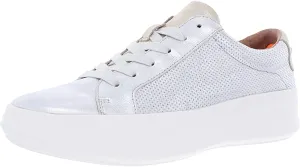 Gentle Souls by Kenneth Cole Women's Rosette Platform Sneaker, Silver, 7 M US
