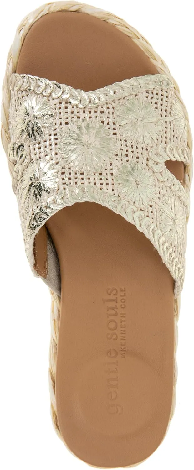 Gentle Souls by Kenneth Cole Women's Tristan Woven Slide Sandal