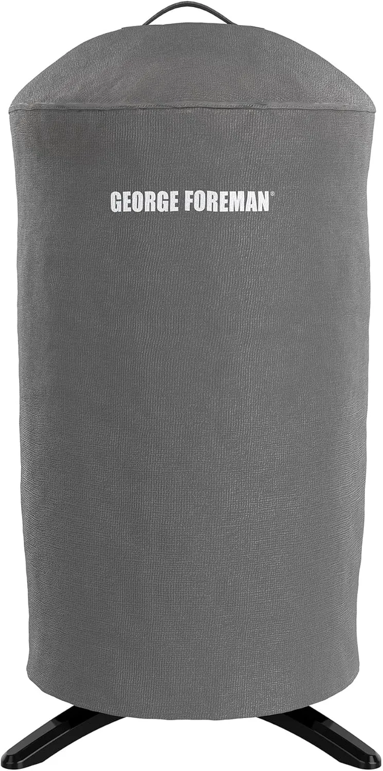 George Foreman Indoor/Outdoor Electric Grill (15-Serving) and George Foreman GFA0240RDCG Round Grill Cover