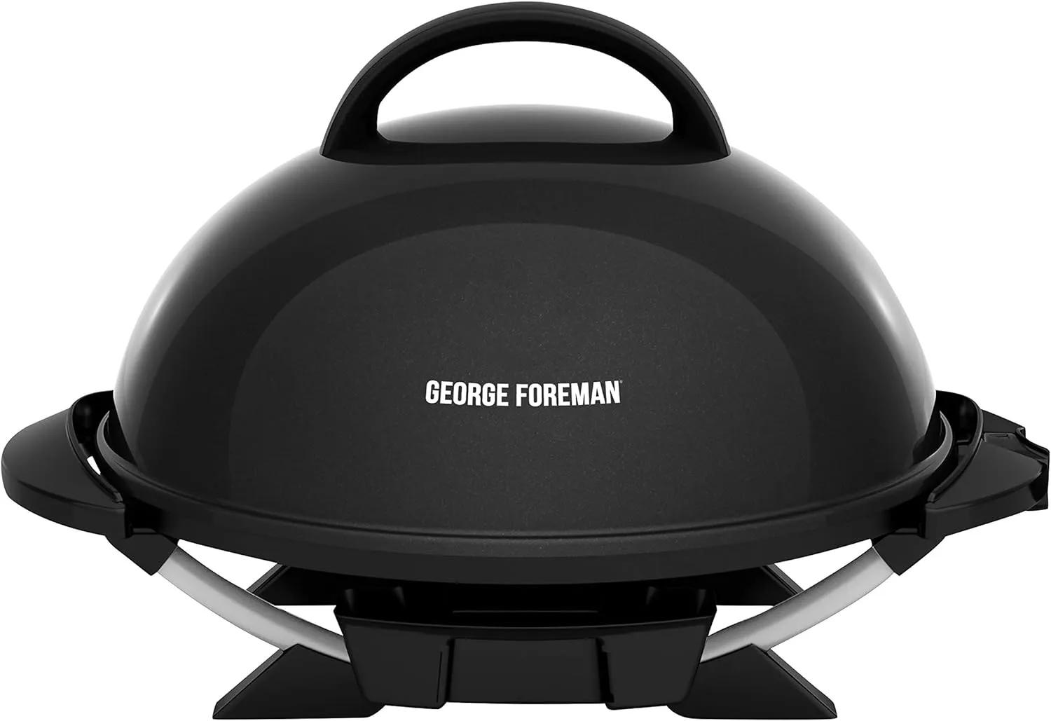 George Foreman Indoor/Outdoor Electric Patio Grill, Apartment Approved, 15-Serving, Removable Stand, Black