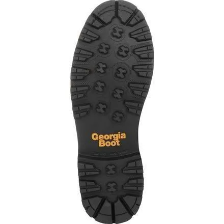Georgia Men's Amp Lightweight Low-Heel Logger 9" Waterproof Work Boot - Black - GB00271