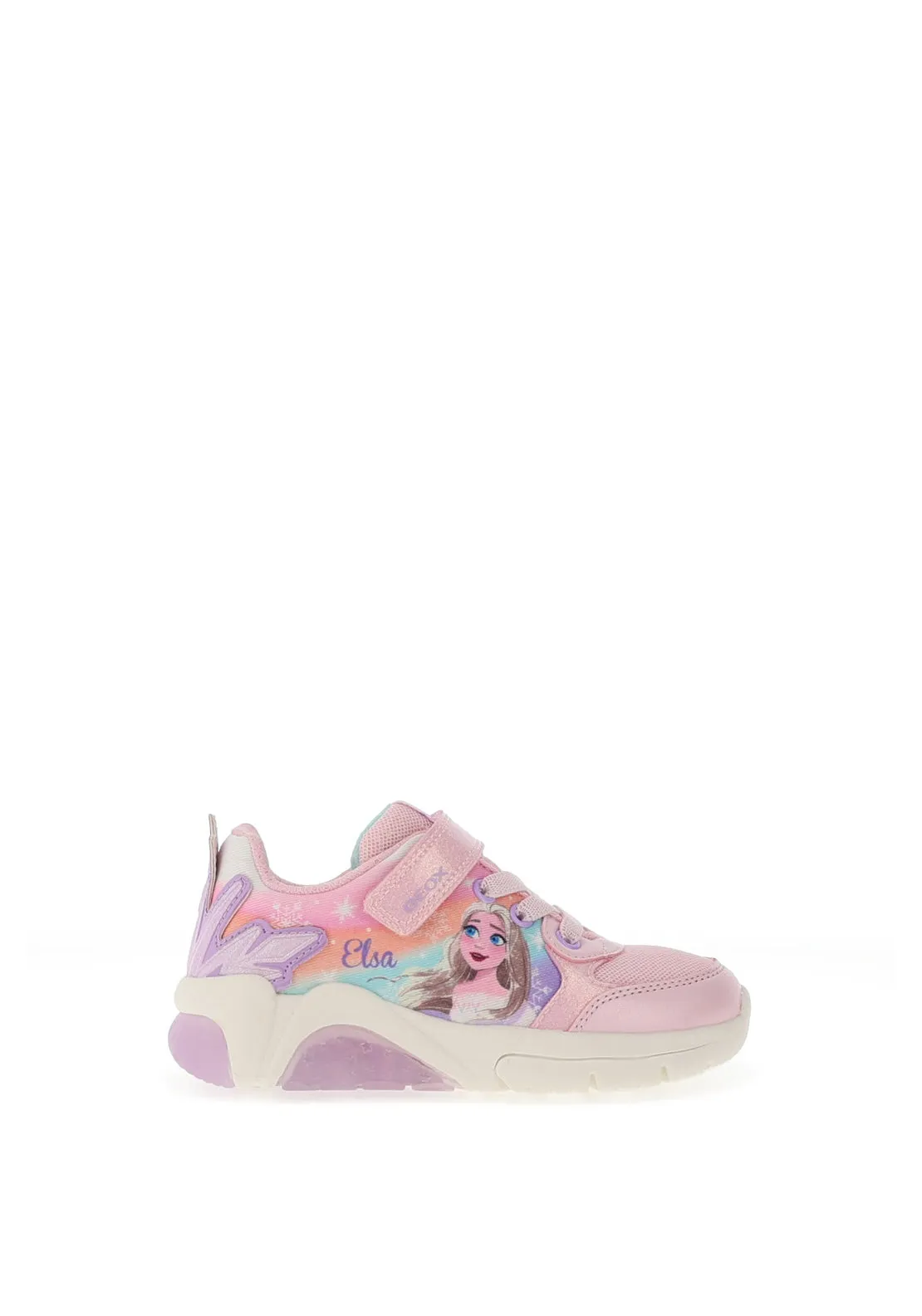 Geox Girls Fadinlight Light Up Trainer, Pink