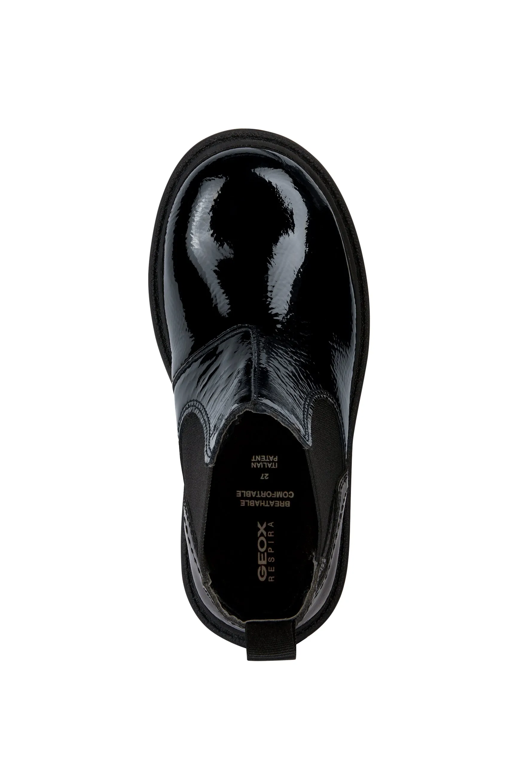 Geox School Shoes | Shaylax Chelsea Boot | Black Patent