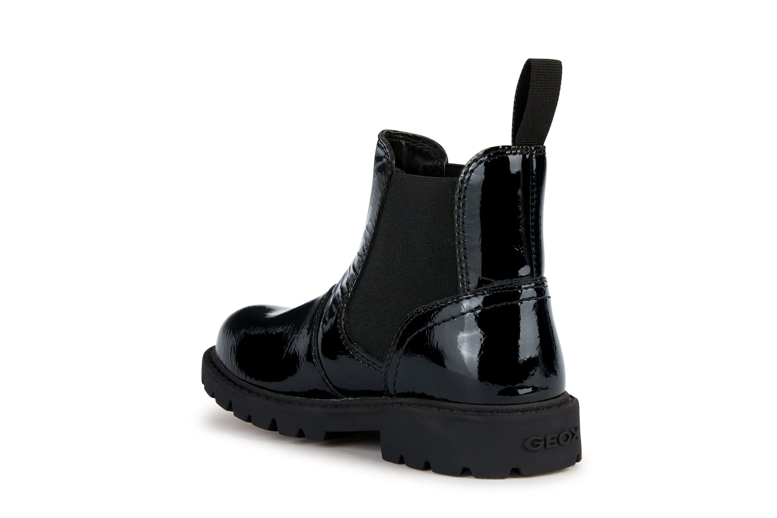 Geox School Shoes | Shaylax Chelsea Boot | Black Patent