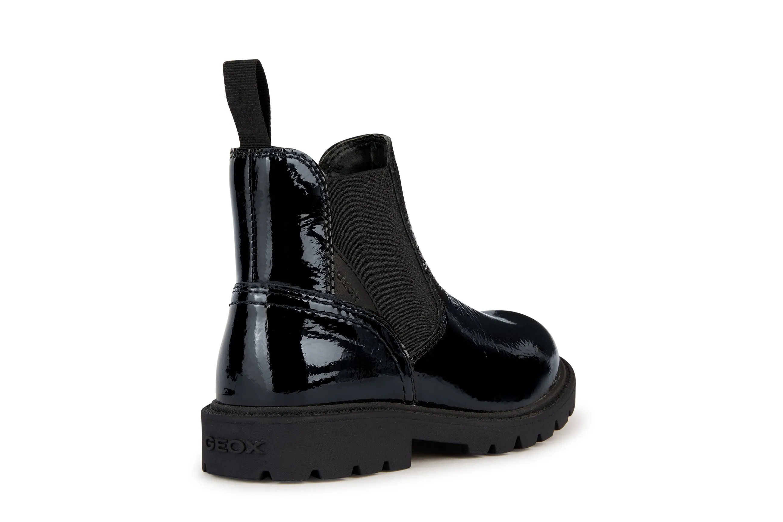 Geox School Shoes | Shaylax Chelsea Boot | Black Patent