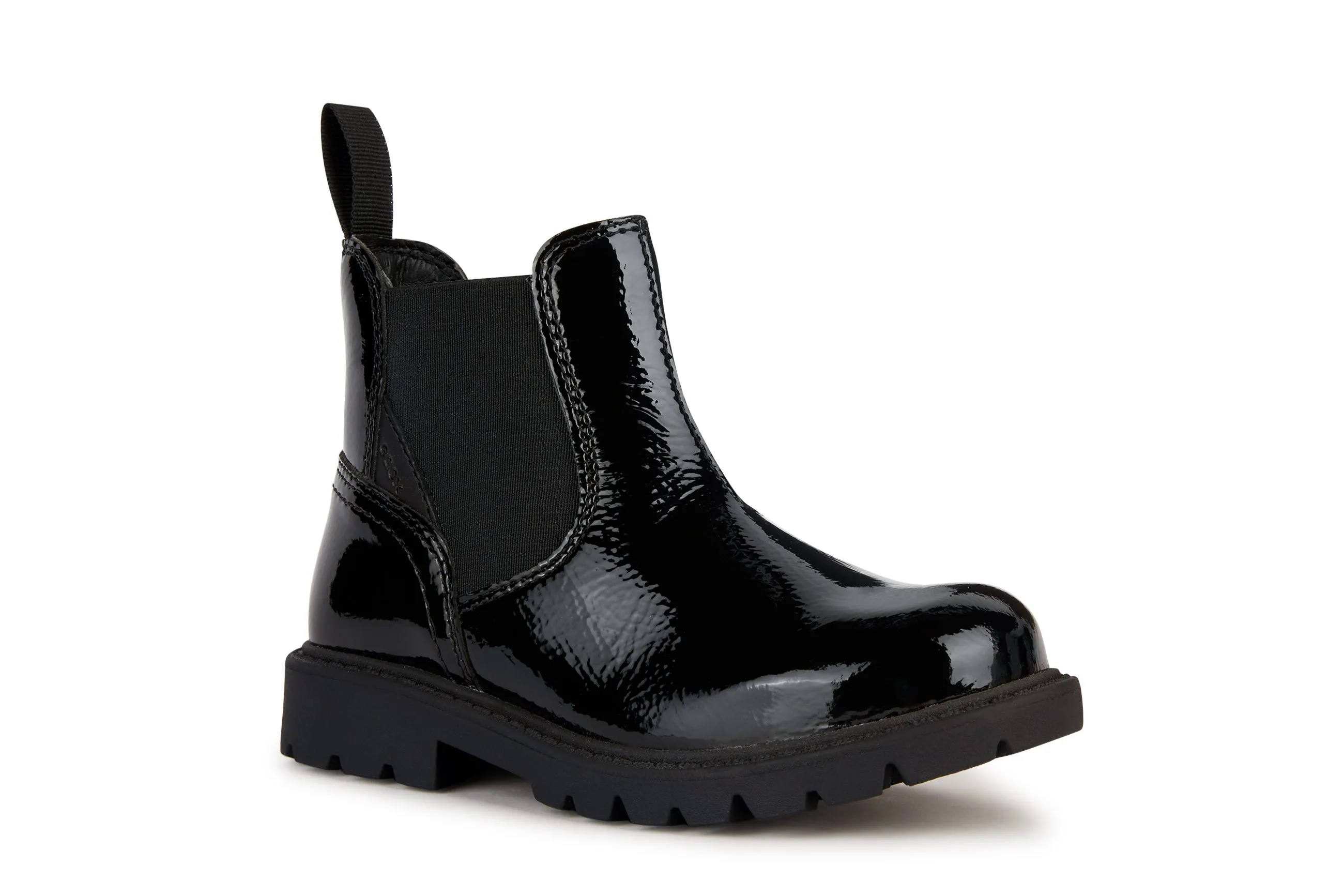 Geox School Shoes | Shaylax Chelsea Boot | Black Patent