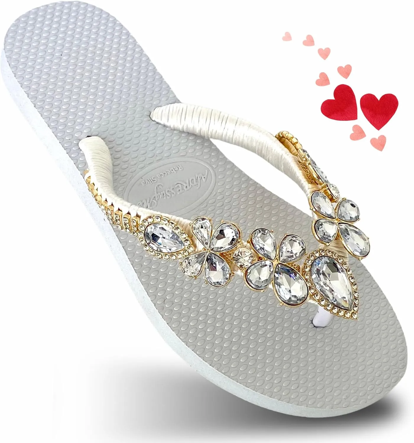 Glam Rhinestones Flip Flops For Women