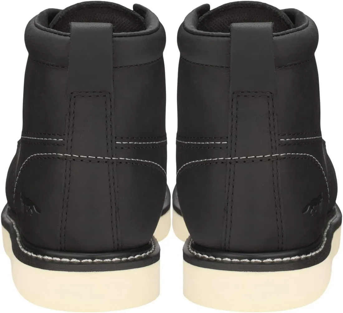 Golden Fox Work Boots 6" Men's Moc Toe Wedge Comfortable Boot for Construction