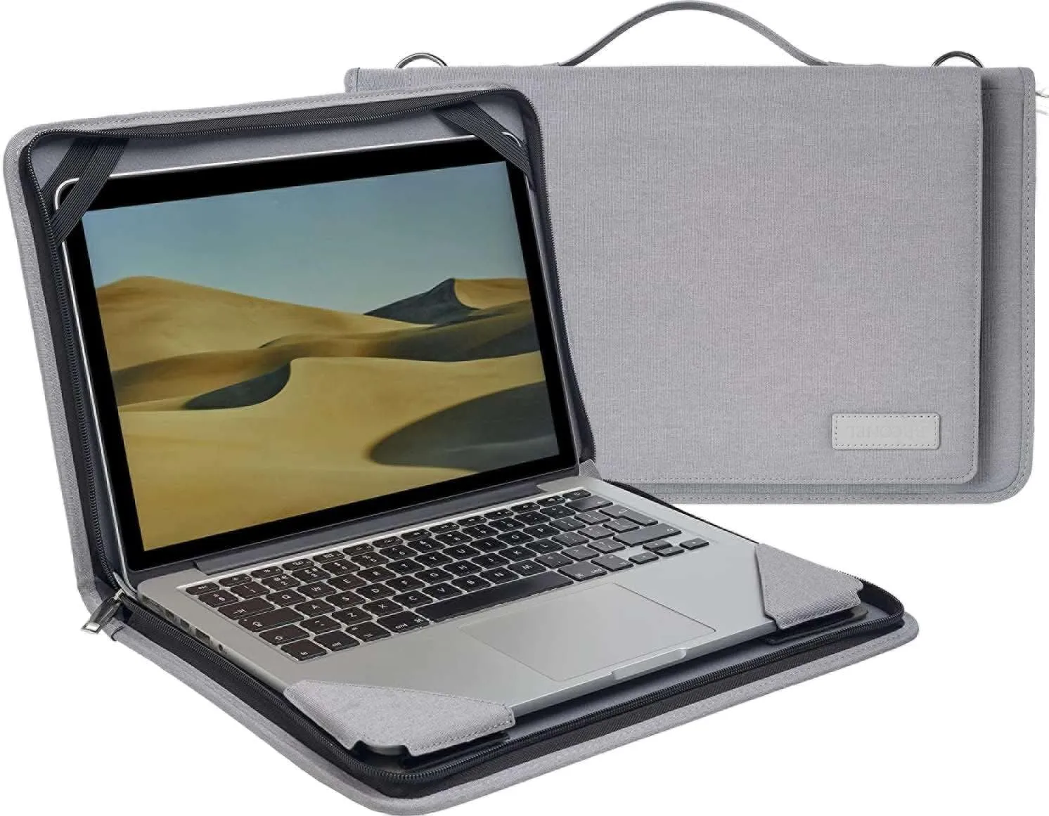 Grey Laptop Messenger Case - Compatible with MSI Summit E14 Evo - A12M 14" Laptop