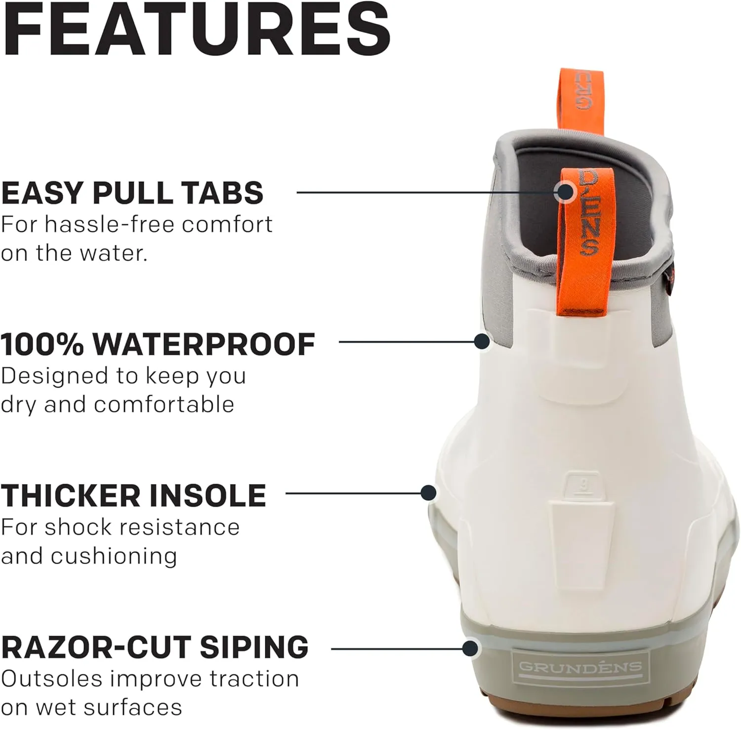 Grundens Men’s DECK-BOSS Ankle Boot | Durable, Waterproof