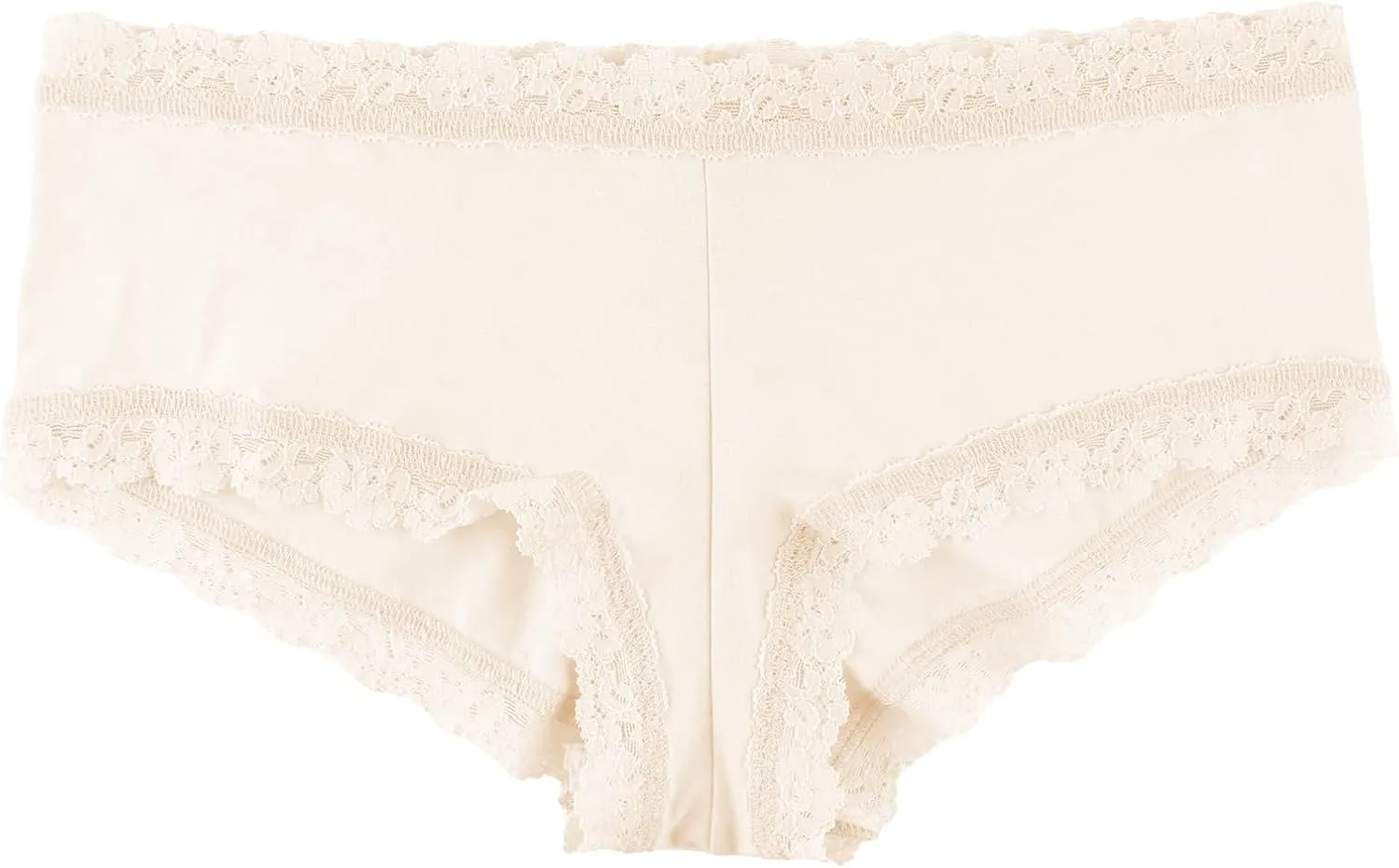 hanky panky Women's Rolled Organic Cotton Boyshort with Lace