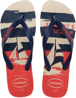 Havaianas for Men - Top Nautical Flip Flops - Beige/Navy - 11/12