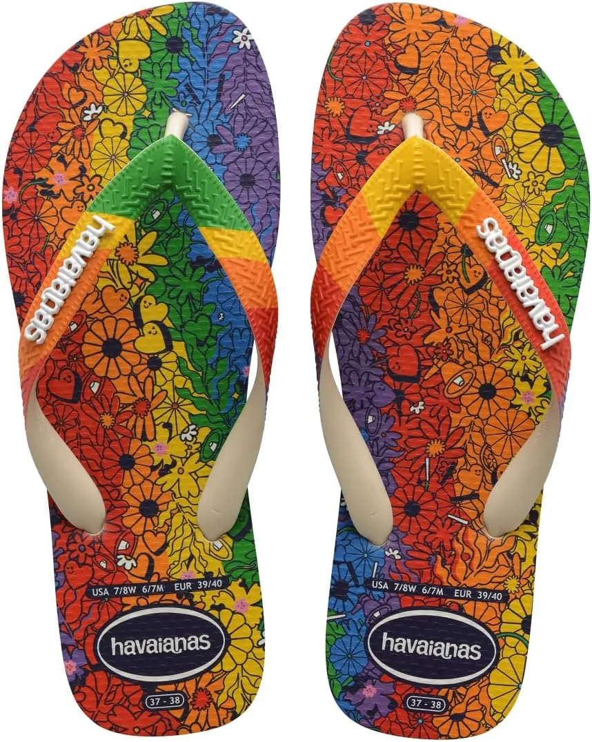 havaianas Men's Top Pride Premium Sandal Beige Flip-Flop