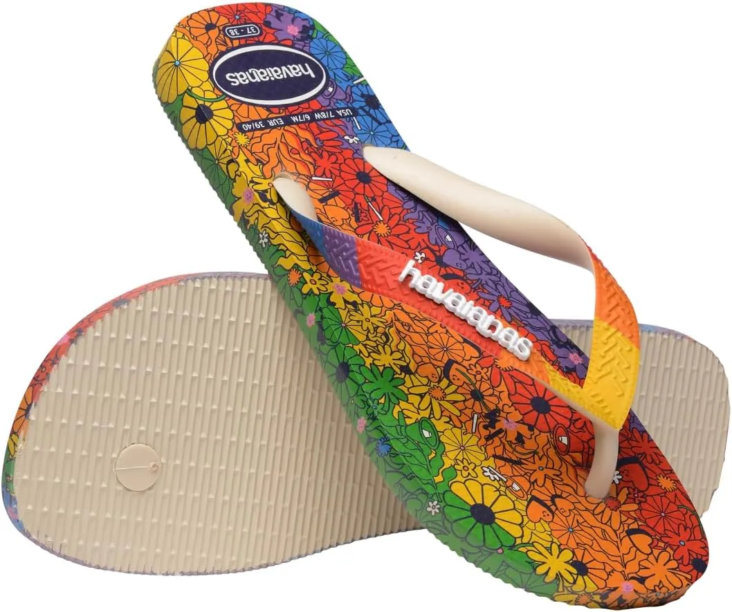 havaianas Men's Top Pride Premium Sandal Beige Flip-Flop