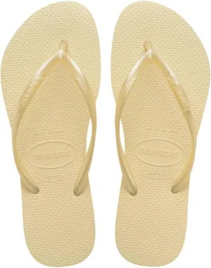Havaianas Women's Slim Flip Flops Sandals, Buttercream, 9/10