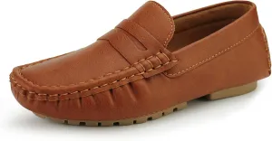Hawkwell Kids Casual Penny Loafer Slip On Dress Moccasin Driver Shoes(Toddler/Little Kid/Big Kid)