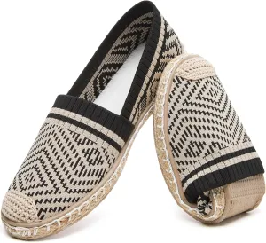 HEAWISH Ballet Flats for Women Loafer Slip on Shoes,Breathable Womens Shoes Dressy Casual Espadrilles for Women Rope Loafer Flats