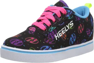 HEELYS Girls Pro 20 Prints Skate Sneaker Blk/Mlt 4 Medium US