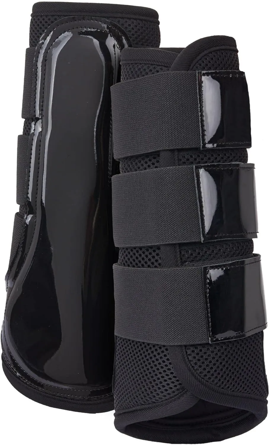 HORZE Smoky Twilight Air Mesh Brushing Boots - Caviar Black - XL