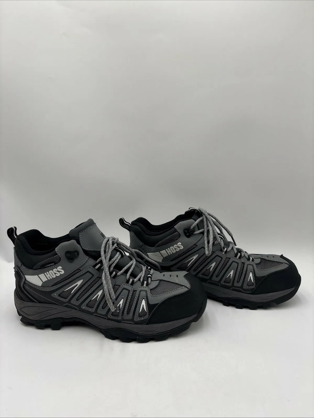 Hoss Men's Trail Comp Toe Waterproof Work Boot Grey Size 11