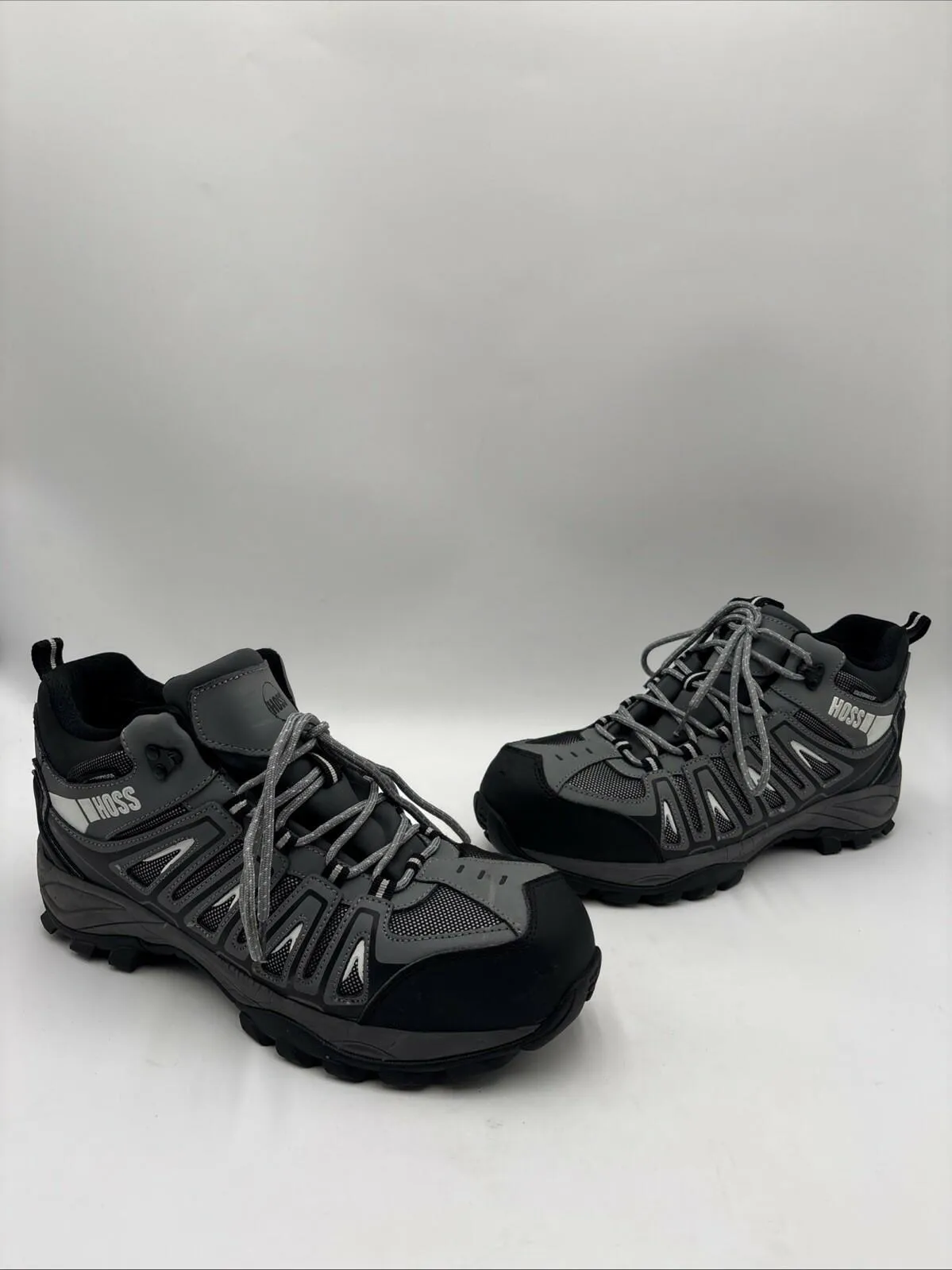 Hoss Men's Trail Comp Toe Waterproof Work Boot Grey Size 11