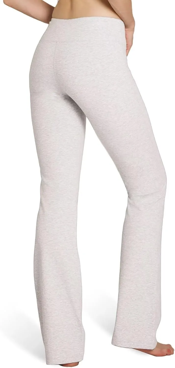 Houmous S-XXXL 29''31''33''35'' Inseam Women's Cotton Bootcut Pants Inner Pocket