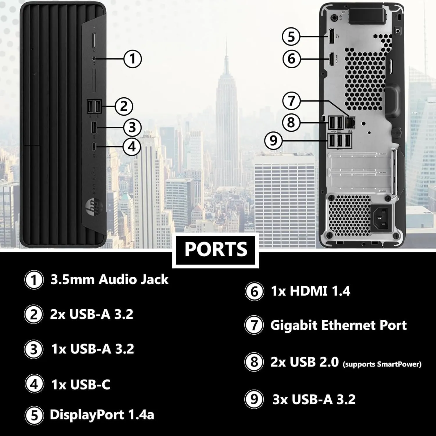 HP ProDesk 400 G9 SFF Business Desktop Computer, Latest 13th Gen Intel Core i3 CPU, 32GB RAM, 1TB PCle SSD, Dual 4K Display Support, USB-C, HDMl, RJ-45, Wi-Fi, Wired Keyboard & Mouse, Windows 11 Pro