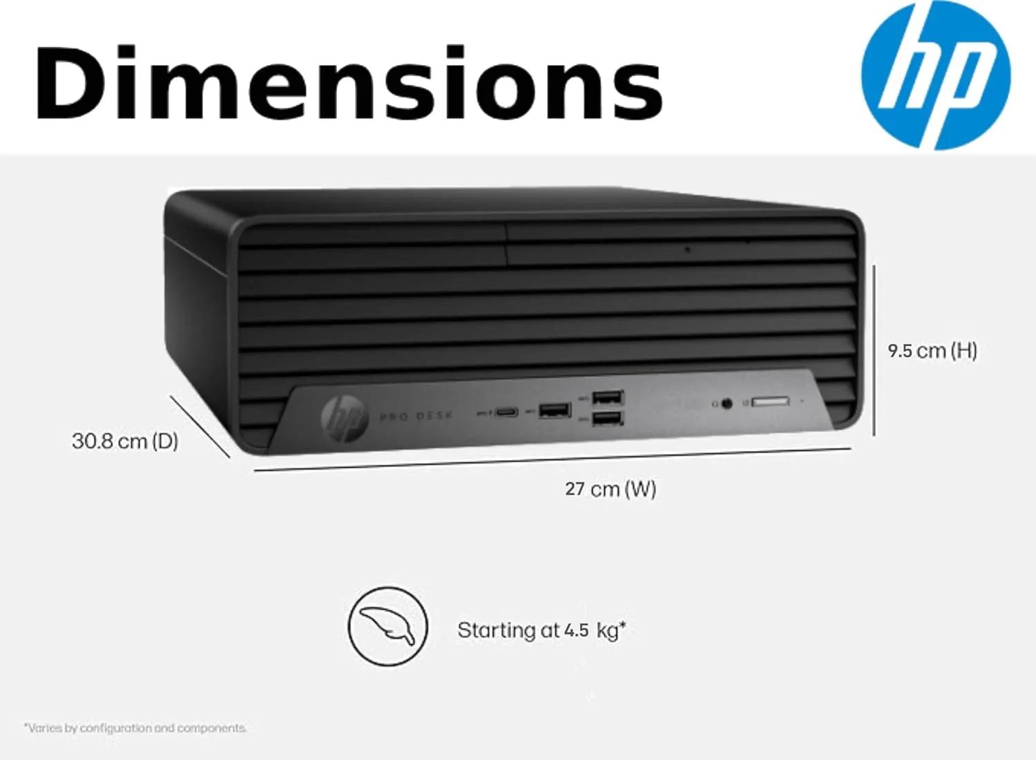 HP ProDesk 400 G9 SFF Business Desktop Computer, Latest 13th Gen Intel Core i3 CPU, 32GB RAM, 1TB PCle SSD, Dual 4K Display Support, USB-C, HDMl, RJ-45, Wi-Fi, Wired Keyboard & Mouse, Windows 11 Pro