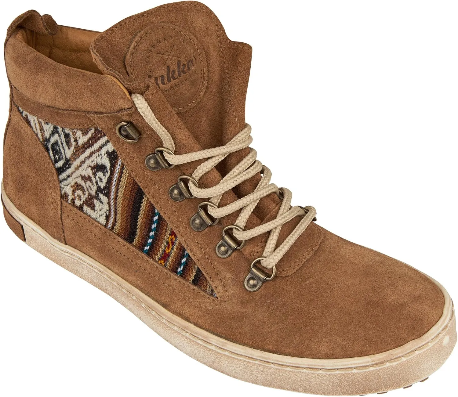 Inkkas - Tan Suede Camping Boot - Handcrafted Artisan Women's & Men's Rugged and Durable Leather Shoes…