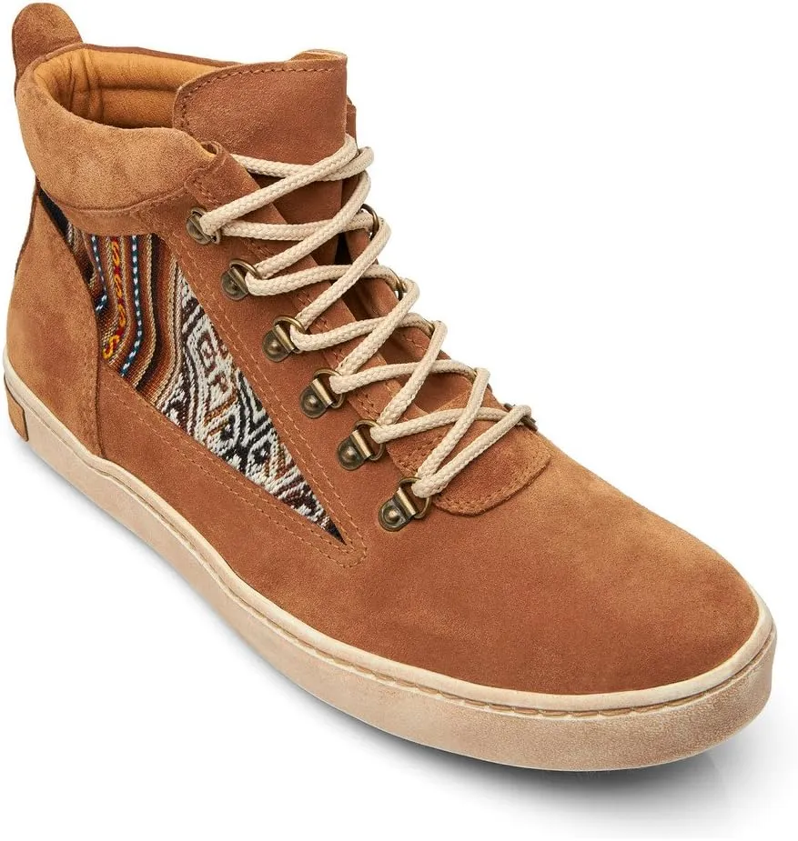 Inkkas - Tan Suede Camping Boot - Handcrafted Artisan Women's & Men's Rugged and Durable Leather Shoes…