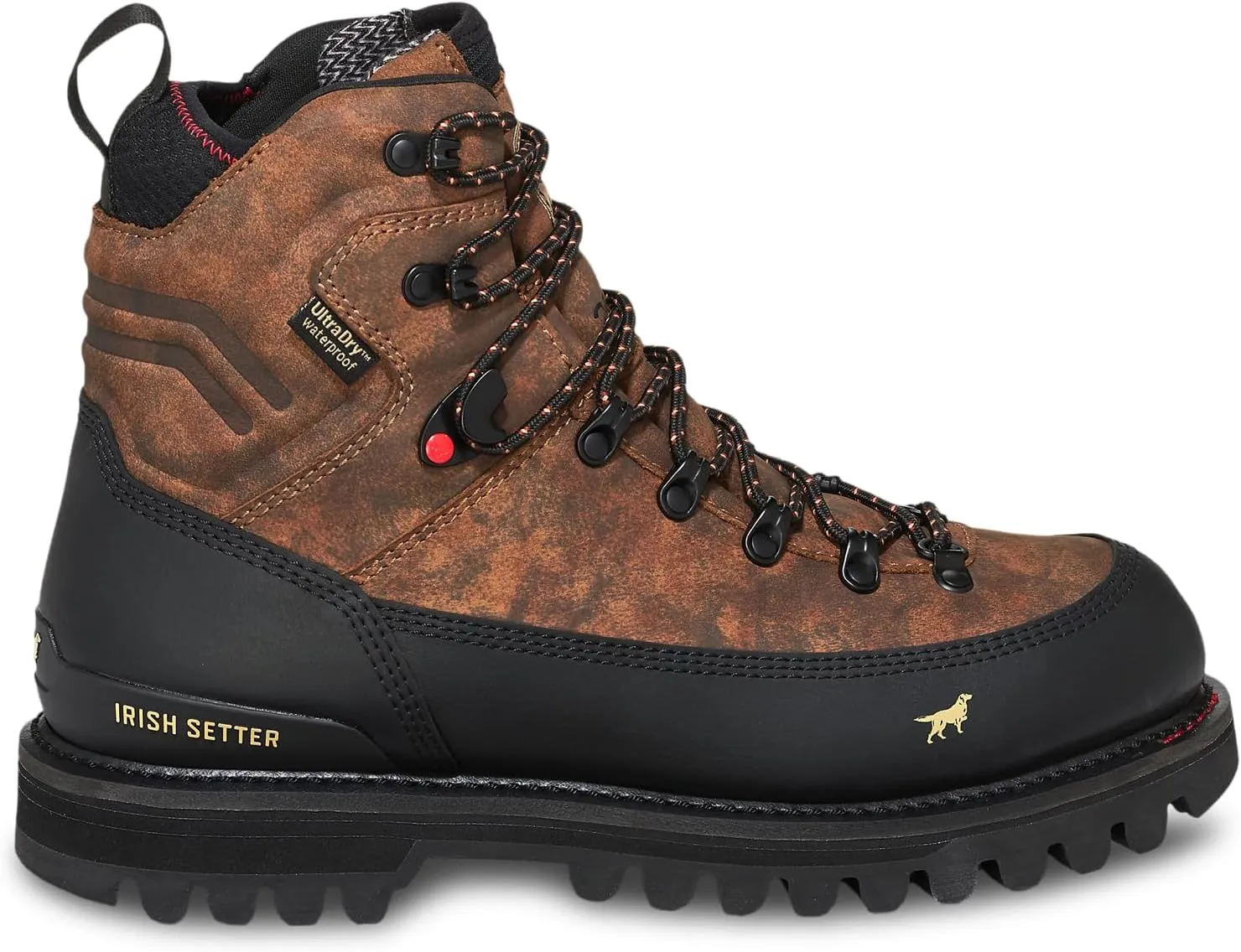 Irish Setter, Elk Tracker XD, Men’s, 8", Waterproof, Insulated 200g, Hunting Boot, Field Camo