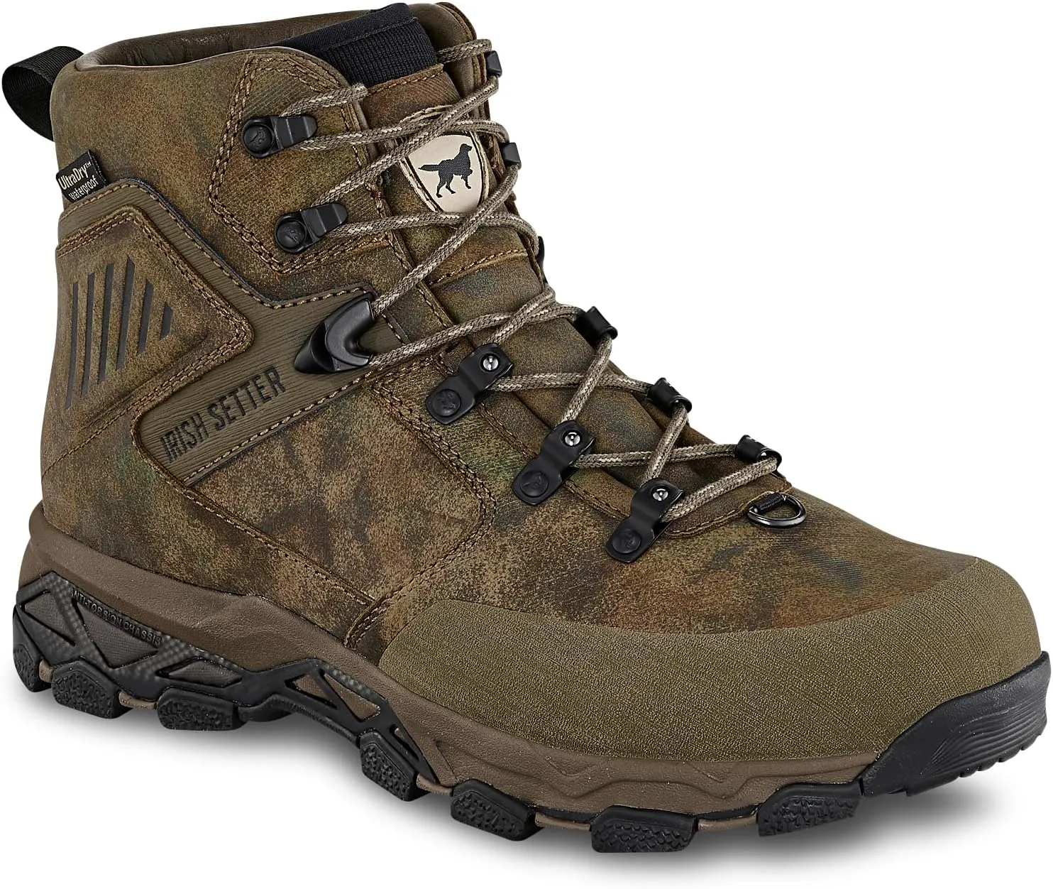 Irish Setter, Pinnacle, Men’s, 7", Waterproof, Hunting Boot, Earth Field Camo