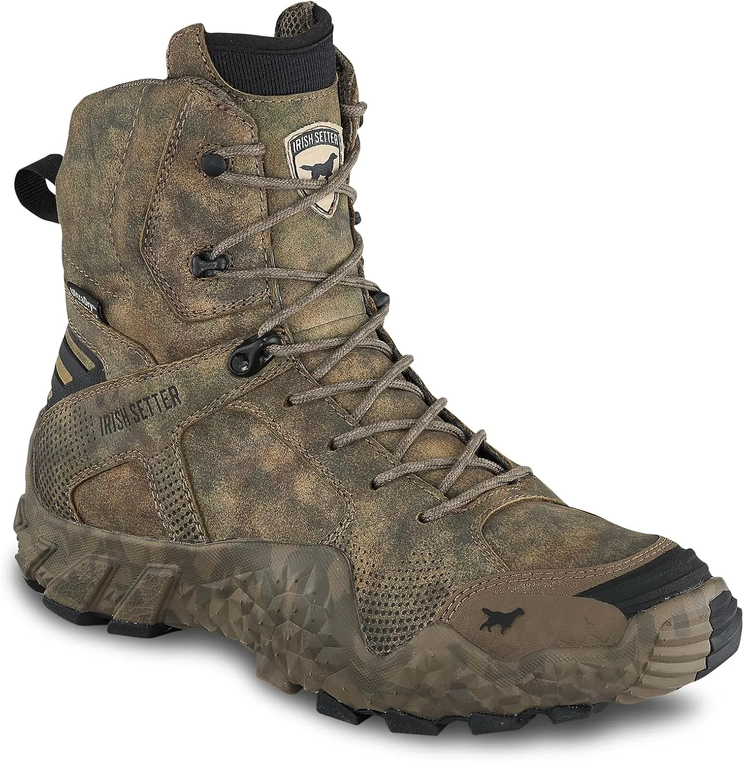 Irish Setter, VaprTrek, Men’s, 8", Waterproof, Hunting Boot, Earth Field Camo