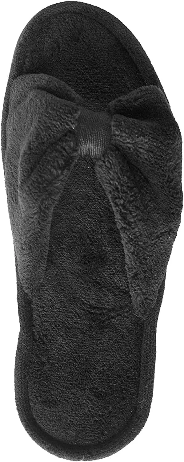 isotoner Womens Microterry Bow Slide