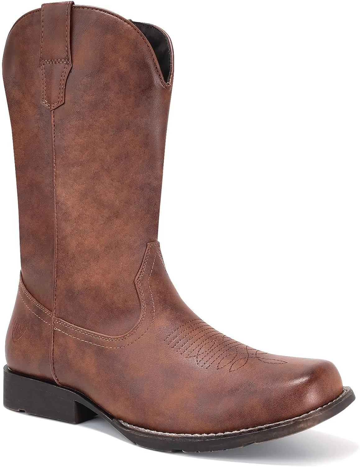 IUV Cowboy Boots For Men Western Boot Durable Fashionable Retro Classic Slip Resistant Boots