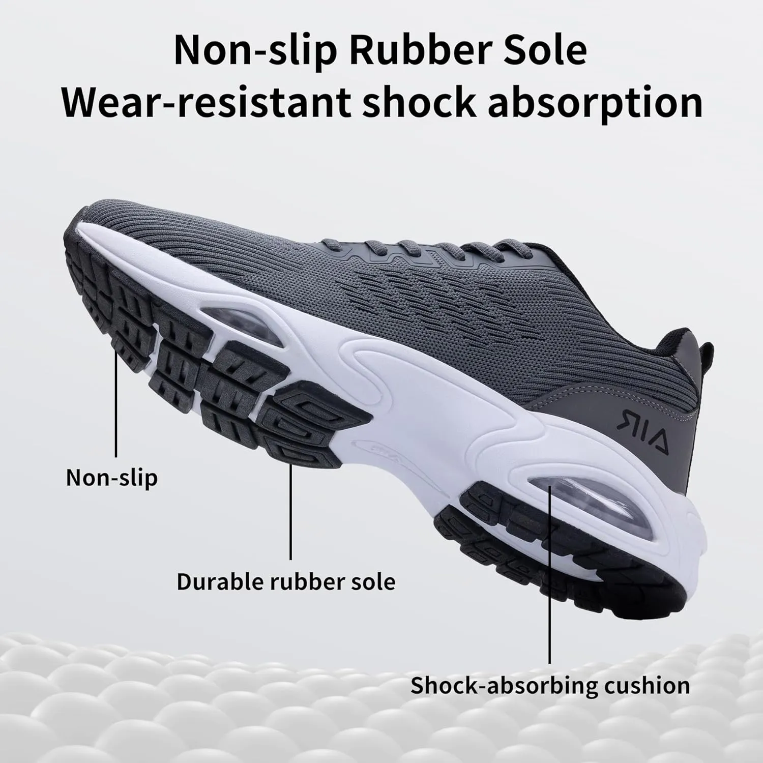 JARLIF Men's Air Running Shoes Athletic Cushioned Tennis Shoes Comfortable Supportive Sport Gym Jogging Sneaker Size 7-13