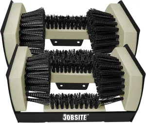 JobSite Boot Scrubber - The Original Shoe Scraper & Cleaner Brush (2 Pack)