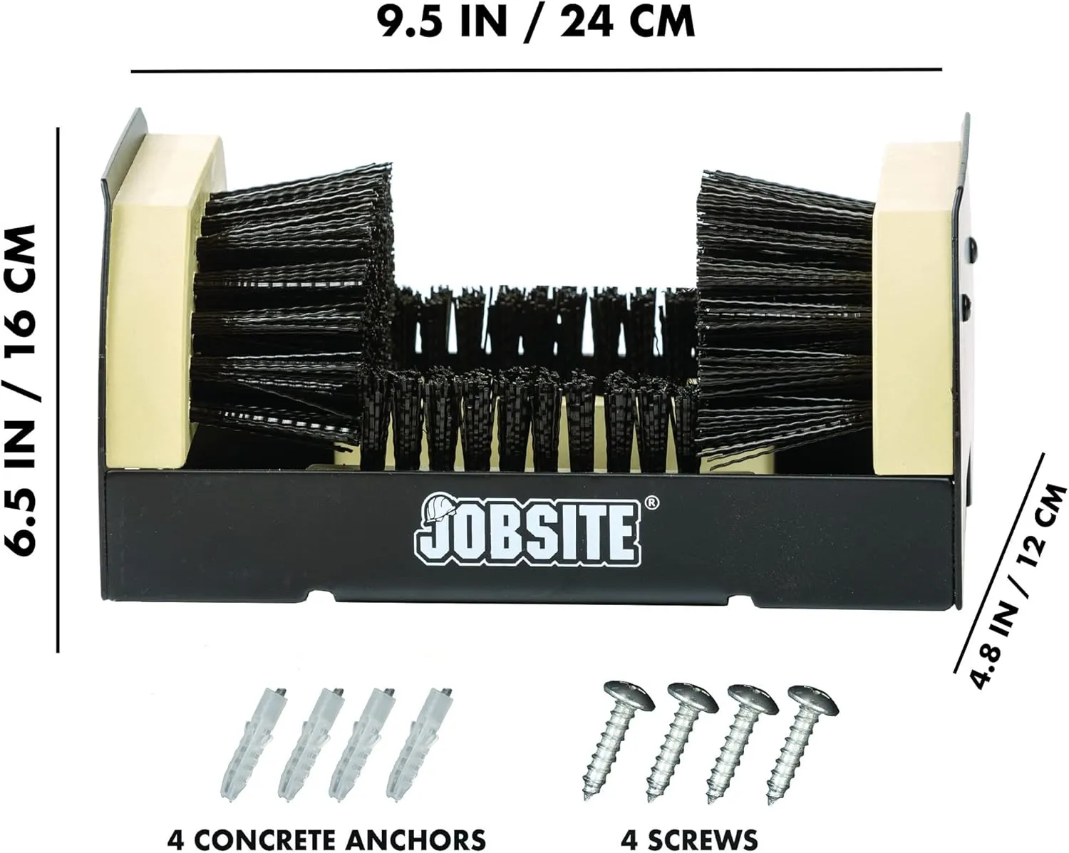 JobSite The Original Boot Scrubber - All Weather Industrial Shoe Cleaner & Scraper Brush, pack of 6