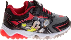 JOSMO Unisex-Child Sneaker to Mickey Mouse Boys Shoes - Slip-On Laceless Light-Up Sneakers (Toddler/Little Kid)
