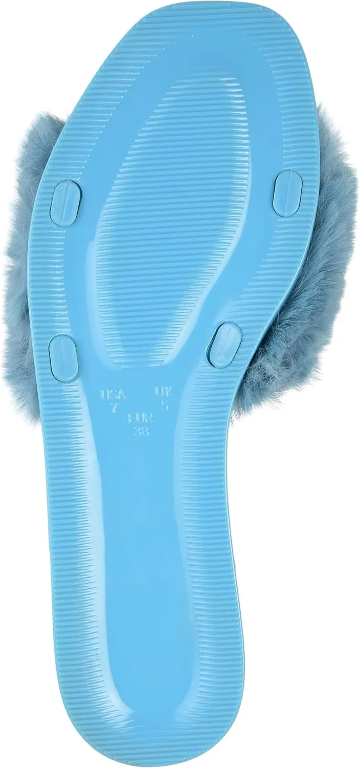 Journee Women's Faux Fur Dusk Slide