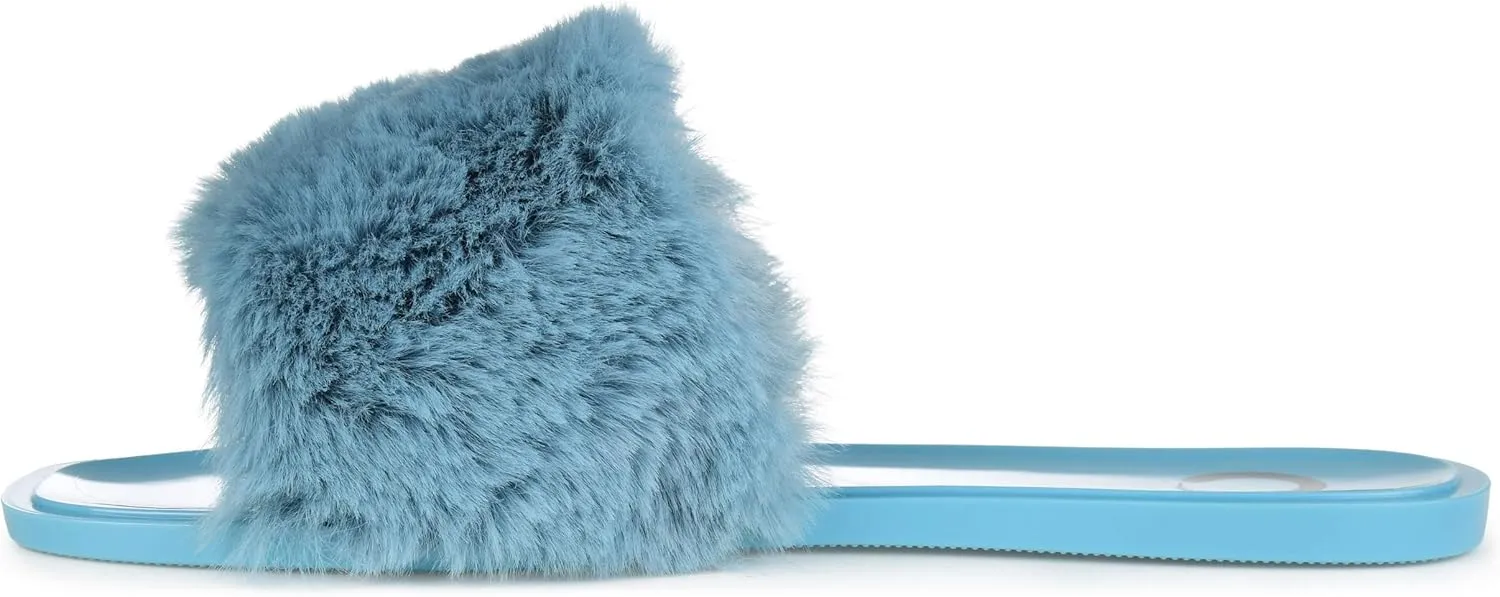 Journee Women's Faux Fur Dusk Slide