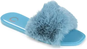 Journee Women's Faux Fur Dusk Slide