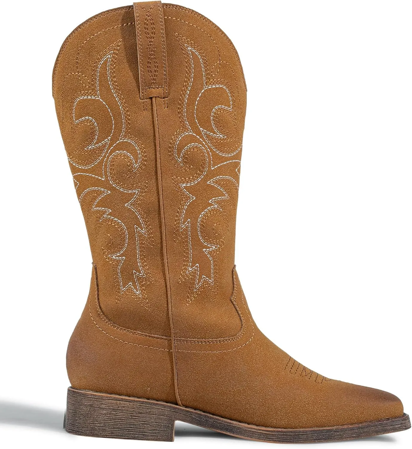 J's.o.l.e Womens Western Square Toe Cowgirl Cowboy Boots Mid Calf