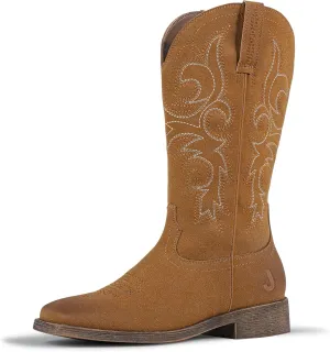 J's.o.l.e Womens Western Square Toe Cowgirl Cowboy Boots Mid Calf