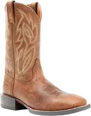 Justin Men's Dusky Canter Cowhide Leather Western Boot Broad Square Toe - SE7510 7.5 D(M) US Brown