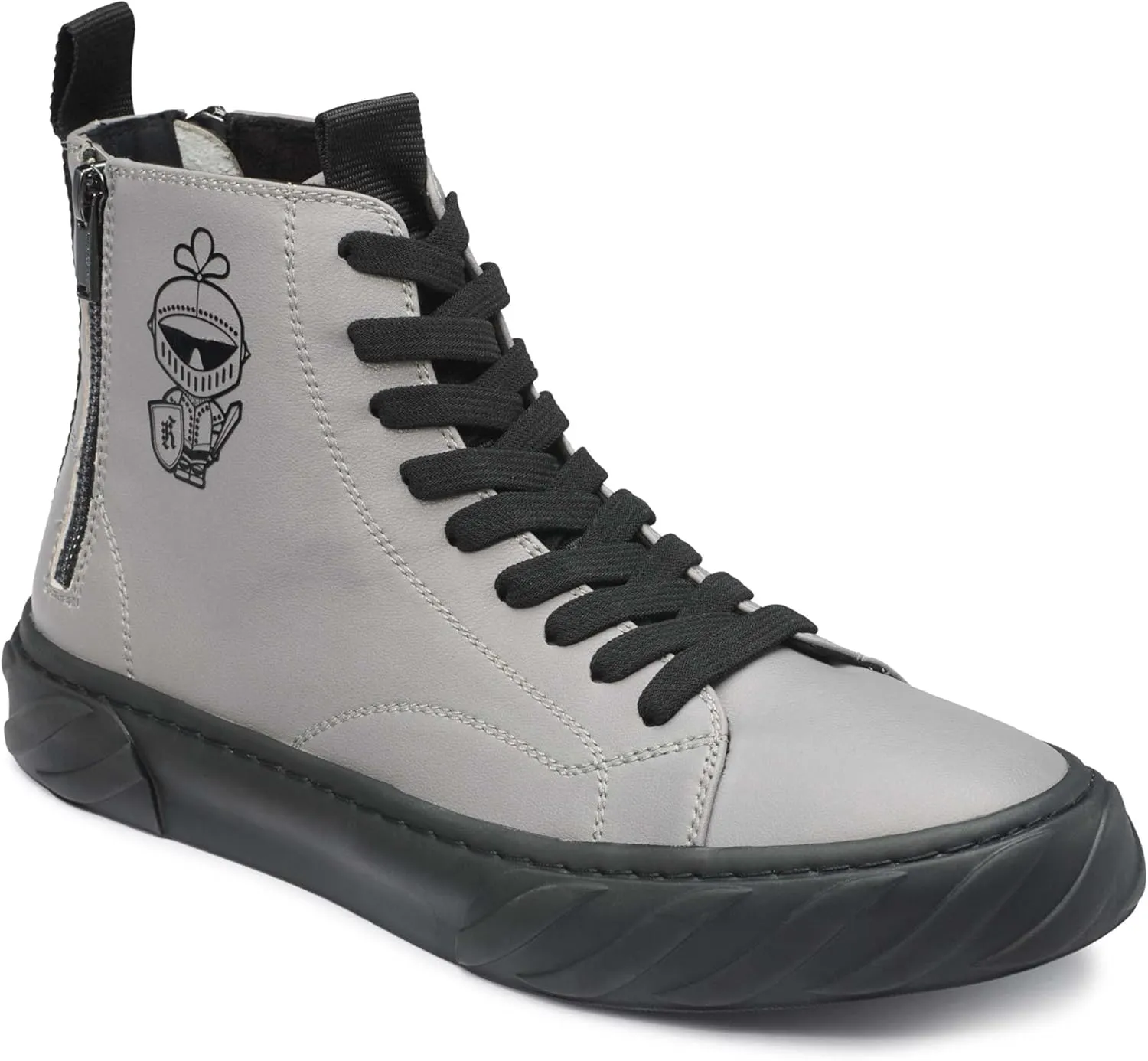 Karl Lagerfeld Paris Men's Double Zip Hi Top Sneaker
