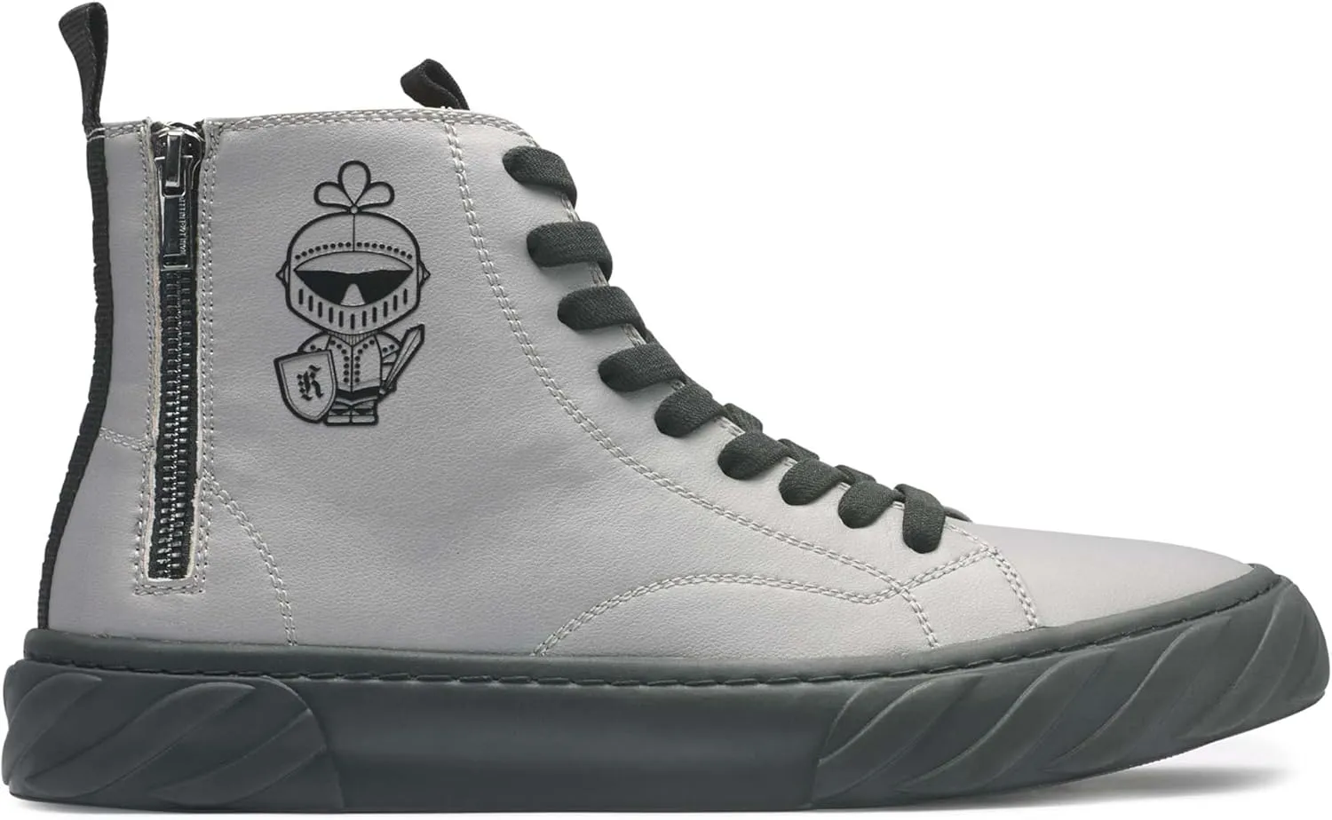 Karl Lagerfeld Paris Men's Double Zip Hi Top Sneaker