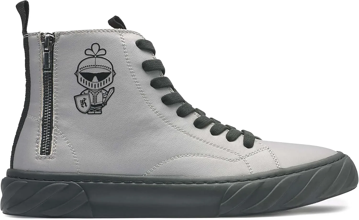 Karl Lagerfeld Paris Men's Double Zip Hi Top Sneaker